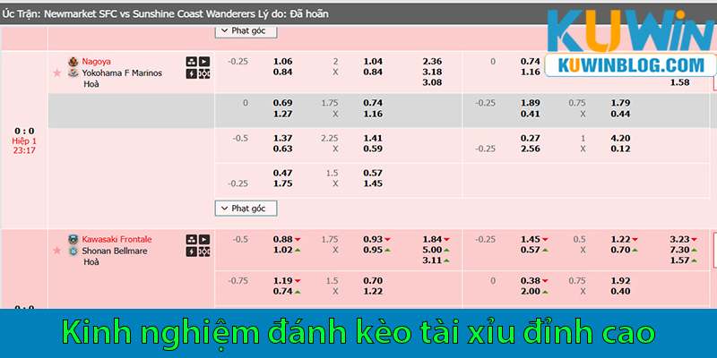 Kinh nghiệm chơi kèo tài xỉu thắng lớn và các lưu ý khi chơi